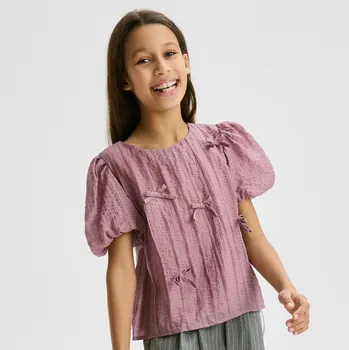 Dívčí košile Reserved - Halenka s mašličkami - světle fialová - 456FW-34X - 456FW-34X-164