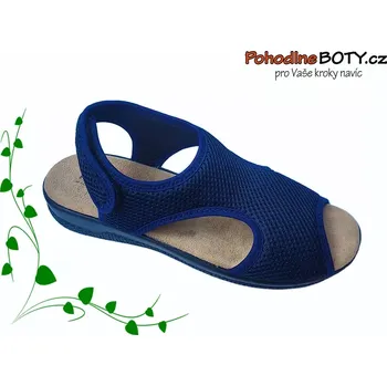 Dámská zdravotní obuv Dámské pružné sandále s měkkou stélkou ART.177 modré (Vhodné pro citlivé chodidla)