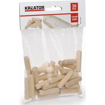 Truhlářské kolíčky 10 x 40 mm (30 ks) Kreator KRT110103