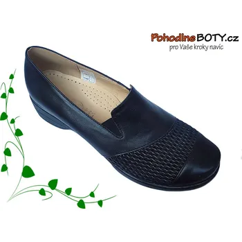 Dámská zdravotní obuv Dámské mokasíny černé Aldex hallux 4116
