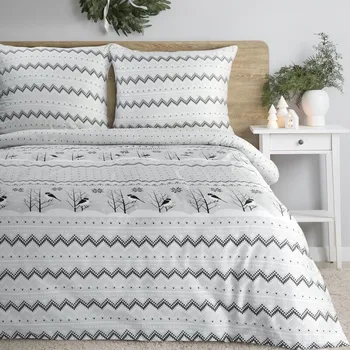 Povlečení Vánoční ložní povlečení z bavlněného saténu TASHA Rozměr ložního povlečení: Šířka x Délka: 140x200cm + 1ks 70x80 cm