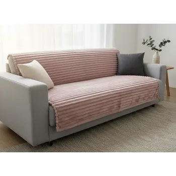Přehoz na lůžko Přehoz na sedačku - pohovku AGNE pudrová růžová 170x210 cm, 200x220 cm Mybesthome Rozměr: 200x220 cm