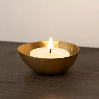 House Doctor Sada 6 svícnů na čajovou svíčku Egg, zlatá