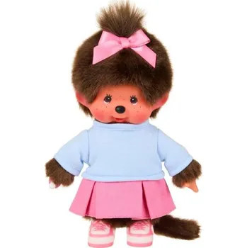 plyšák Monchhichi Mončiči dívka se sukní a teniskami 20cm