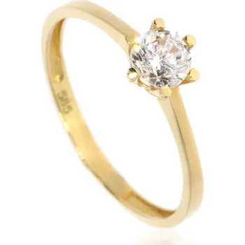 Prsten Zlatnictví Helios Zlatý zásnubní prsten zirkon