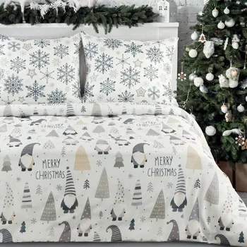 Povlečení Vánoční ložní povlečení z bavlny ranforcé DWARF v bílé barvě Rozměr ložního povlečení: Šířka x Délka: 140x200cm + 1ks 70x80 cm