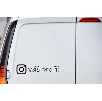 Samolepící dekorace Lepy.cz Samolepka na auto Váš instagram Velikost (šířka x výška): 20x5cm, Barevná varianta: Světle oranžová