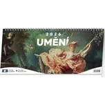 NOTIQUE Stolní kalendář Umění 2026 – 14denní, 33 x 14,5 cm