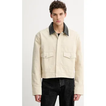 Pánská softshellová bunda Bavlněná bunda Nanushka NM25FWJK07373 béžová 80X, vel. XXL