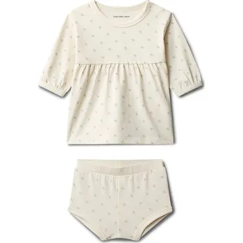 Dívčí šaty Dívčí šaty Calvin Klein Jeans IN0IN00351.PPY2 béžová 01X, vel. 68