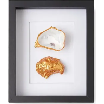 Obraz Nástěnná dekorace v rámu Maria el Mar Double Oyster 27 x 22 cm 1217 černá 99X