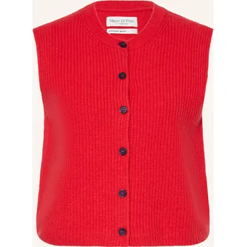 Dámská vesta Marc O'polo Dámská Pletená Vesta, neonově červená / černá, 36