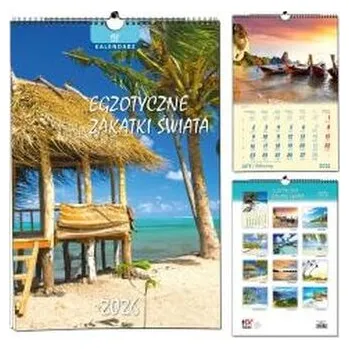 Kalendář Kalendarz 2026 B3 13 plansz Egzot. Zakątki Świata