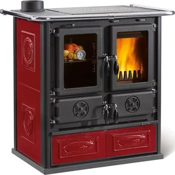 Sporák na tuhá paliva Nordica Rosetta Bordó