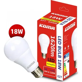 Žárovka KOMA LED žárovka KOMA E27 18W, 230V, 1620lm, 20000h, 6500K studená bílá