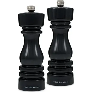 Mlýnek na koření Cole & Mason Sada mlýnků na sůl a pepř London Black Gloss 18 cm H233098