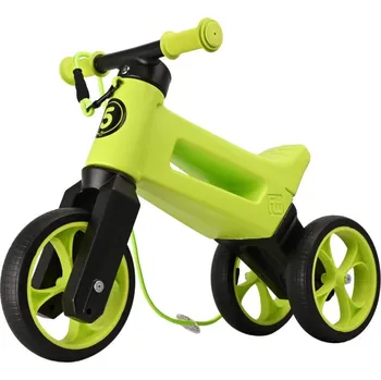 Odrážedlo Odrážedlo FUNNY WHEELS Rider SuperSport 2v1 zelené limetkové s popruhem a tichými koly