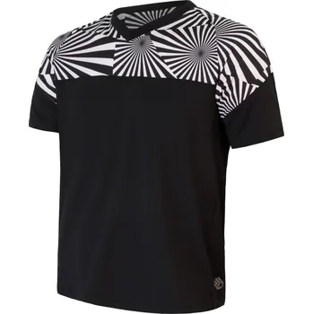 cyklistický dres SENSOR HELIUM pánský dres volný kr.rukáv černá/geometry S