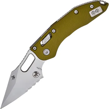 kapesní nůž Microtech Stitch - RAM-LOK™ S/E Fluted OD Green Stonewash Partial Serrated 169RL-11FLOD