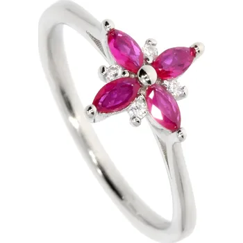 Prsten Zlatnictví Helios Stříbrný prsten květ Velikost: 51,5, Váha: 1,85g