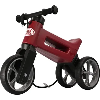 Odrážedlo Odrážedlo FUNNY WHEELS Rider SuperSport 2v1 JAWA tmavě červená s popruhem a tichými koly