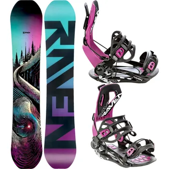 Snowboard RAVEN Snowboard set Raven Dahlia + vázání Raven FT360 139cm RŮŽOVÁ|ZELENÁ|ČERNÁ 2023