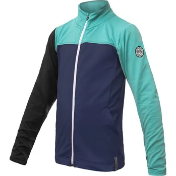 SENSOR COOLMAX THERMO dětská mikina celozip deep blue/sea green/černá 130