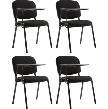 Barová židle LRCZ Sada 4 židlí Ken se skládacím stolem z látky Barva: hnědá