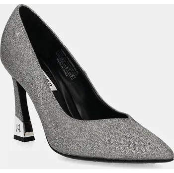 Dámské lodičky Lodičky Karl Lagerfeld PREMIERE 90 stříbrná barva, KL33514G KL33514G.G55 SLV, EUR 36