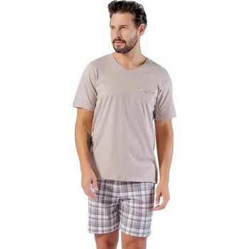 Pánské pyžamo Pánské pyžamo Andrzej 1598/52 HOTBERG béžová XL