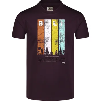 Fialové pánské bavlněné tričko BALI - S