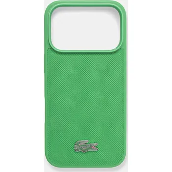 Pouzdro na mobilní telefon Obal na telefon Lacoste iPhone 17 Pro zelená barva, LCHMP17LPLAN 77X, vel. ONE SIZE