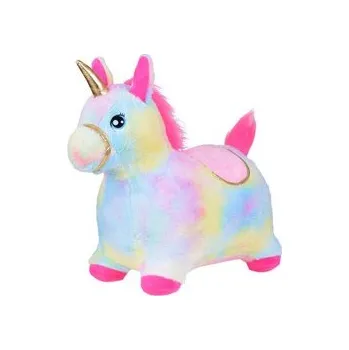 plyšák Nafukovací koník poník skokan duhový jednorožec plyšový + pumpička ZA5444 univerzální