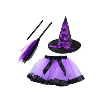 Karnevalový kostým Kostým čarodějnice s příslušenstvím ZA4806 Fialový