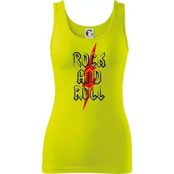 Dámské tričko Rock and Roll blesk - Dámské tílko - L ( Limetková )