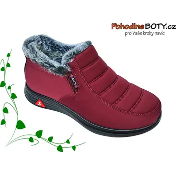 Dámská zdravotní obuv SANTE Dámská komfortní textilní obuv bordo
