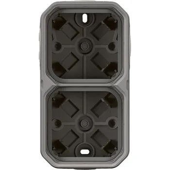 Elektroinstalační krabice 069672 PLX55 KRAB. 2PŘÍS. VOD. ŠEDÁ