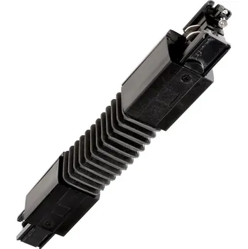 Bodové svítidlo LIGHT IMPRESSIONS Deko-Light kolejnicový systém 3-fázový 230V D Line Flexspojka levé-pravé 230V černá RAL 9011 248 - LIGHT IMPRESSIONS IMPR 710041