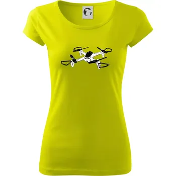 Dron kresba - Dámské triko Pure - XL ( Limetková )