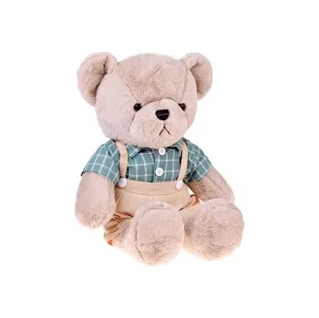 plyšák Plyšový MEDVĚD - béžový Franek 58cm v zelené VINTAGE košili ZA5923 B univerzální