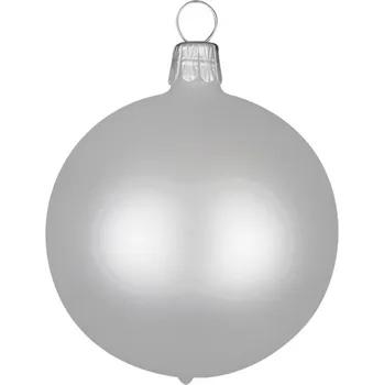Vánoční ozdoba Koule 10cm-6ks stříbrná mat