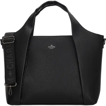 Prémiová kožená kabelka - Mulberry Street - Charm London - 15 L - černá