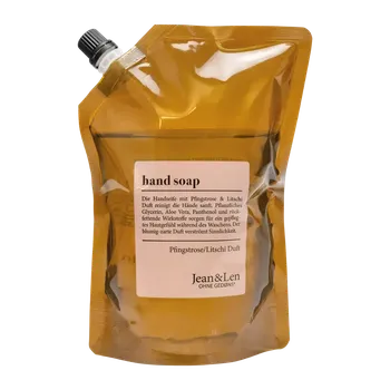 Mýdlo Jean&Len Tekuté mýdlo Pivoňka & Liči náhradní náplň 500 ml