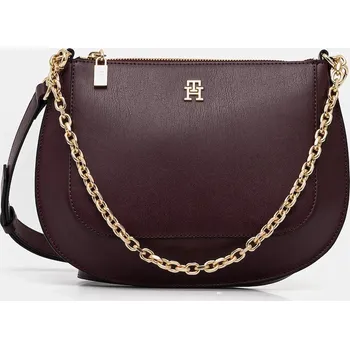 Kabelka Kožená kabelka Tommy Hilfiger AW0AW18143 burgundské 93X, vel. ONE SIZE