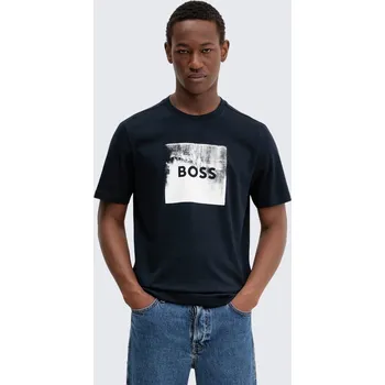 Pánské tričko Pánské tričko BOSS Orange Te_Wheel 50546381 modré Velikost: S