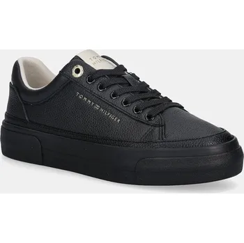 Pánská obuv Kecky Tommy Hilfiger TH PLATFORM SNEAKER TUMBLED LTR FW0FW09018 černá 99X, EUR 41