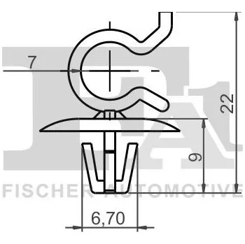 Lišta karosérie FA1 21-40072.5 Klip, ozdobná / ochranná lišta (21-40072.5)