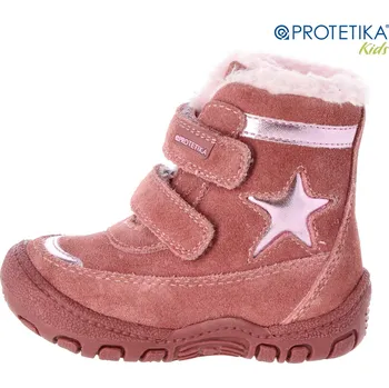 Dívčí kozačky protetika Protézy - zimní boty s kožíškem PULA starorůžové Veľkosť: 19