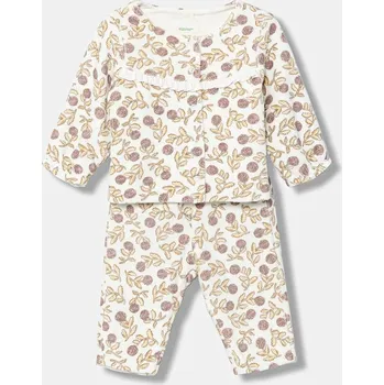 Kojenecká souprava Kojenecká sada s bavlnou United Colors of Benetton 2-pack 3EOAAK01E.W.Seasonal béžová 01X, vel. 56