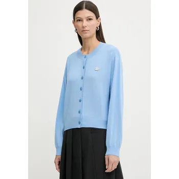 Dámský svetr Vlněný kardigan Kenzo dámský, modrá barva, FF62CA7203LB 50X, vel. XS